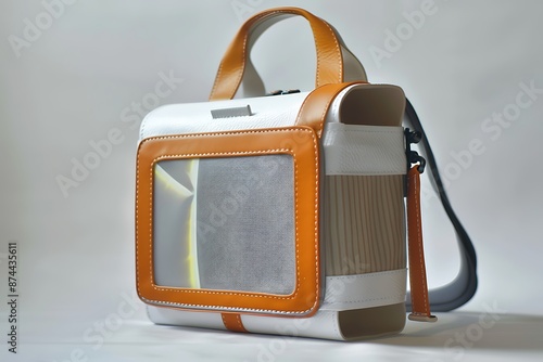 A school bag with a built-in projector for impromptu presentations in class.