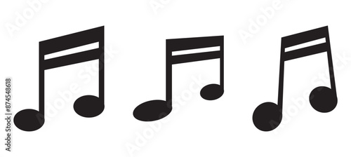 Music icon set vector. note music sign and symbol