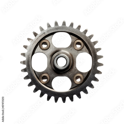 Gears and cogs isolate on transparent png. 