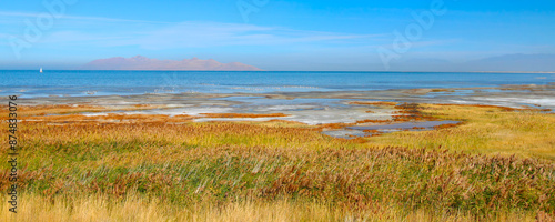 Great Salt Lake State Park Landscape in Utah