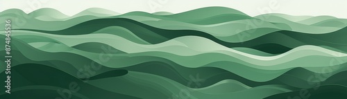 Forest green jade wave pattern minimal vector illu 146