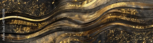 Gold pyrite wave pattern minimal vector illustrati 139