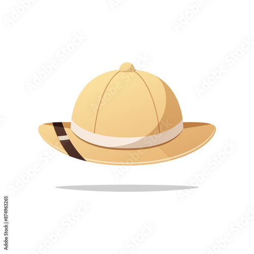 Safari hat vector isolated on white background.