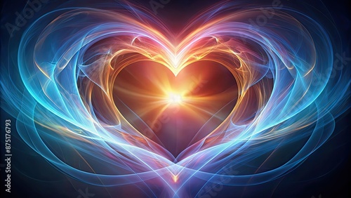 Ethereal heart energy creating a divine heart shape, ethereal, heart, energy, divine, shape, love, spirituality, cosmic