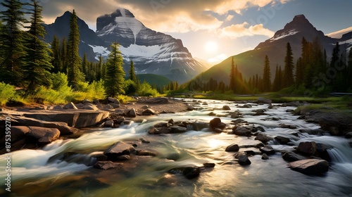 Panoramic view of Banff National Park, Alberta, Canada