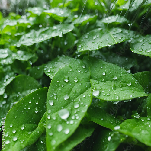 ain drops are fling on green - 1tropical leaf close-up, natural greenery, herbal leaf close-up, plant foliage isolated, organic garden plant, green herbal plant, leafy green botanical, fresh leaf clos