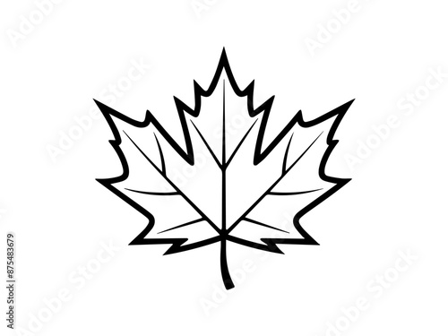 maple leaf silhouette vector illustration