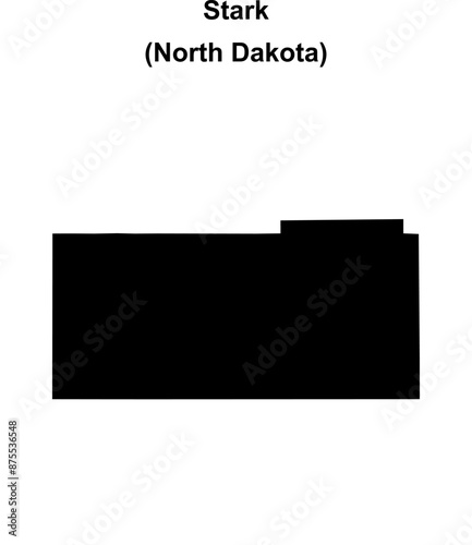 Stark County (North Dakota) blank outline map