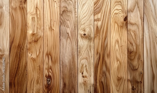 Light hickory wood planks with grain