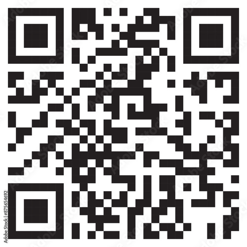 Sample qr code icon isolated on white background