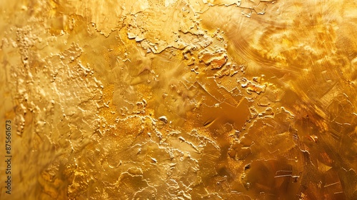 Molten gold. Golden texture with cracks. Abstract background.