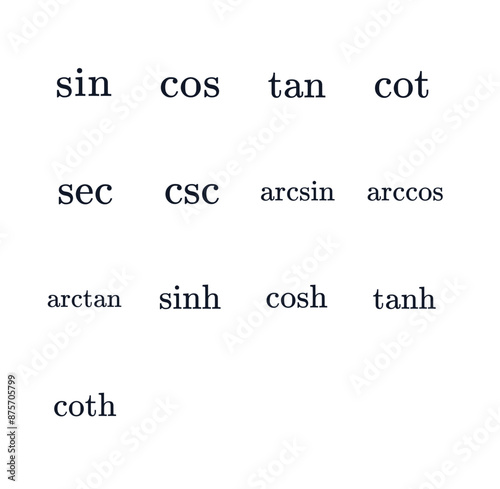 math symbol - trigonometry