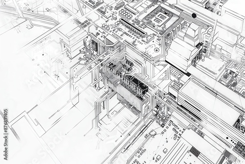 Line Art Anatomy: Inside a Computer Motherboard 