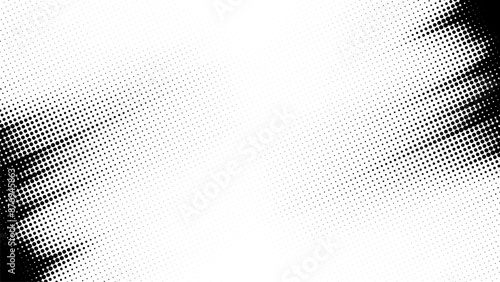 Abstract vector halftone tilted background with grainy stripes. Dotted texture and trendy halftone tonal gradation effect.