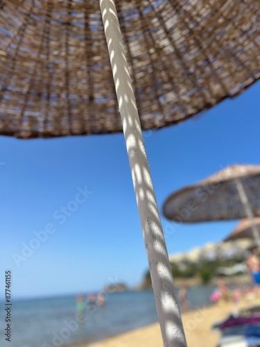 beach with umbrella