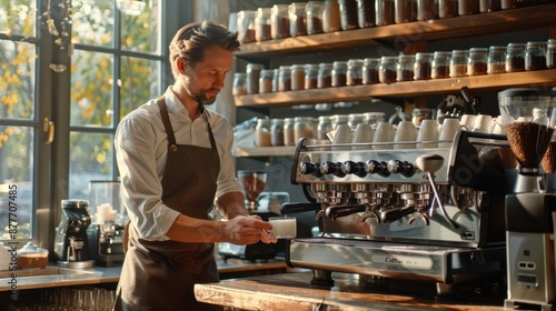 The Barista Making Espresso