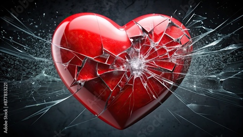 Shattered Heart Powerful Visual Metaphor of Heartbreak and Lovesickness, Visual, Heart, Heartbreak, Shattered