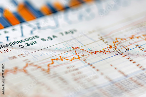 Negative correlation between stock prices and interest rates in a scatter plot, depicting macroeconomic impact