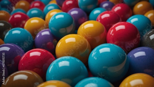 Un sacco traboccante di caramelle rotonde colorate, perfetto per una festa. 