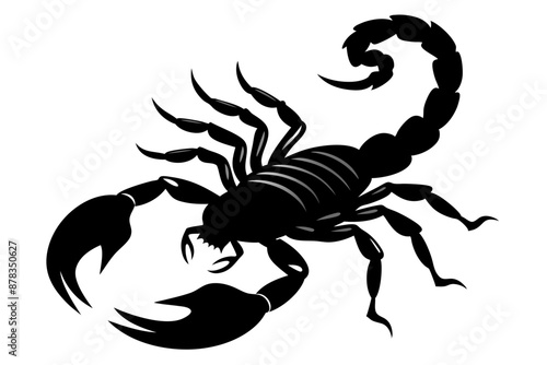 scorpion silhouette vector artwork illustration 