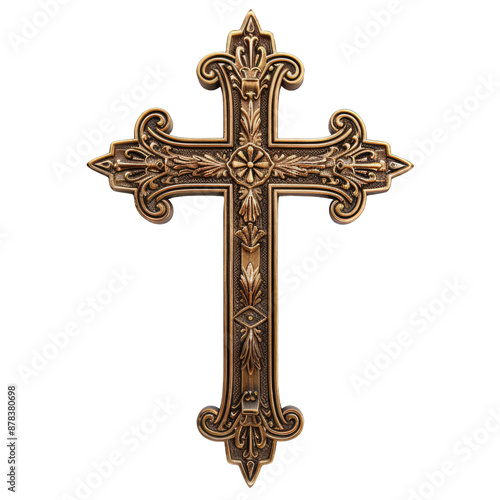 christian cross on white background