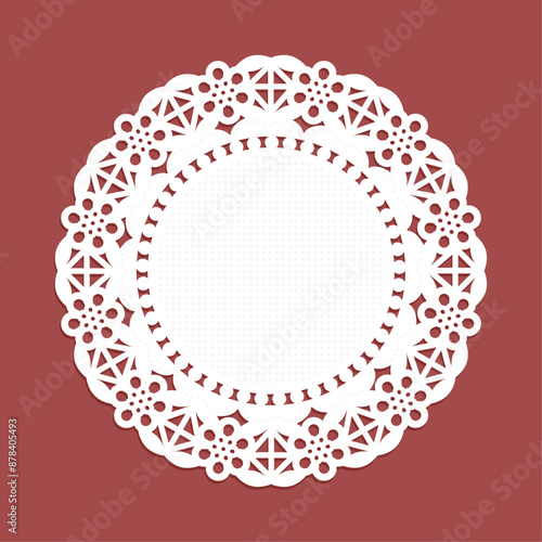 White round lace oil absorption paper 