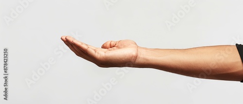 Open hand outstretched against a white background.
