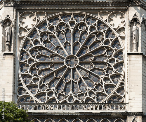 Detail of the facade of Notre Dame Cathedral