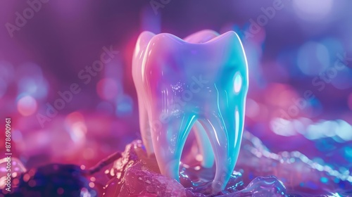 A closeup of a healthy human tooth