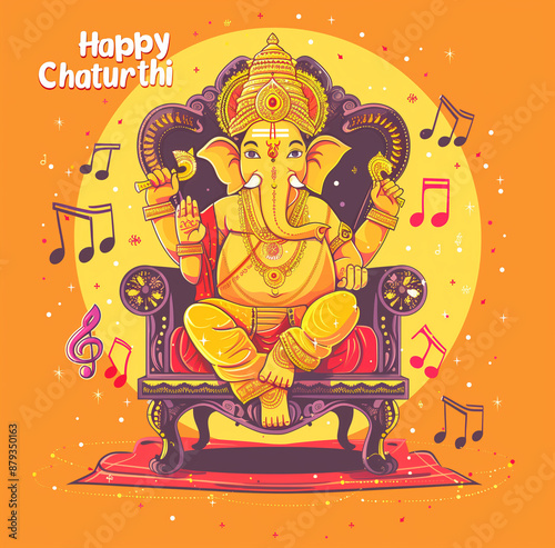 Ganesh Chaturthi, Invitation, Happiness, Ganesha, God