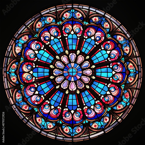 Stained Glass Rose Window