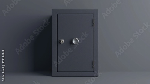 High-security safe box isolated on plain background