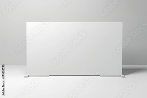 Blank advertising billboard mockup isolated on white background