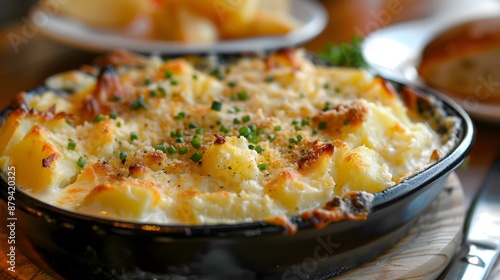 Cheesy potato casserole is rich and rich made