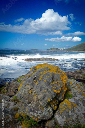 Atlantic coast on the Rias Baixas in Galicia , Spain