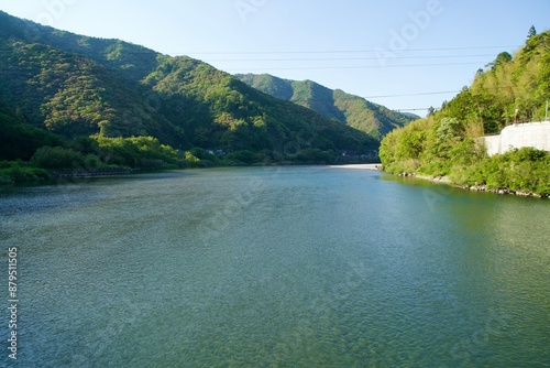 Scenery of the gently flowing Niyodo River