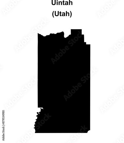 Uintah County (Utah) blank outline map