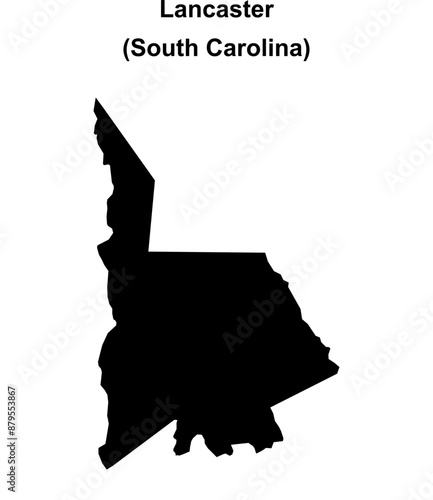 Lancaster County (South Carolina) blank outline map