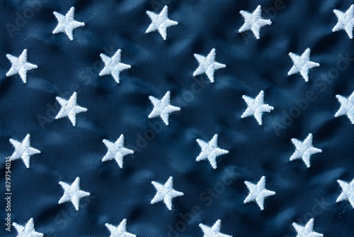 Close-up of the stars on an American Flag