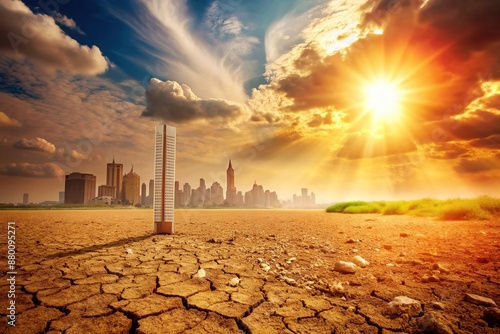 climate change high temperatures dry land heat wave, change, high, heat, temperatures