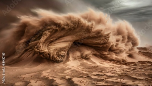 sandstorm swirls desert landscape abstract sculpture wind extreme weather