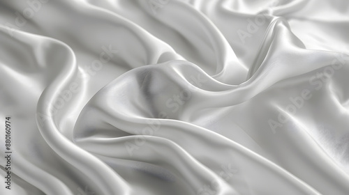 White gray satin texture that is white silver fabric silk panorama background with beautiful soft blur pattern natural.