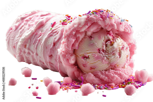 Fluffy Cotton Candy Dessert Isolated On Transparent Background