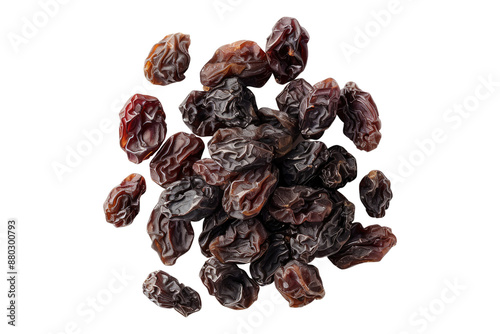 Dried raisin isolated on transparent background