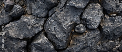 Panoramic close-up, high detail scan of lava rock texture, Generative AI