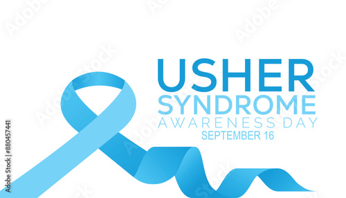 Usher Syndrome Awareness Day is observed every year on September. banner design template Vector illustration background design.