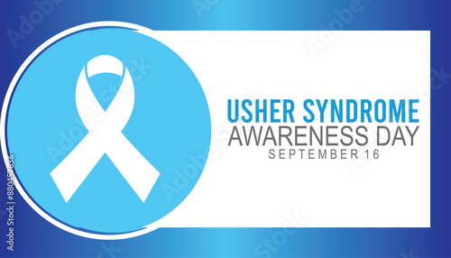 Usher Syndrome Awareness Day is observed every year on September. banner design template Vector illustration background design.