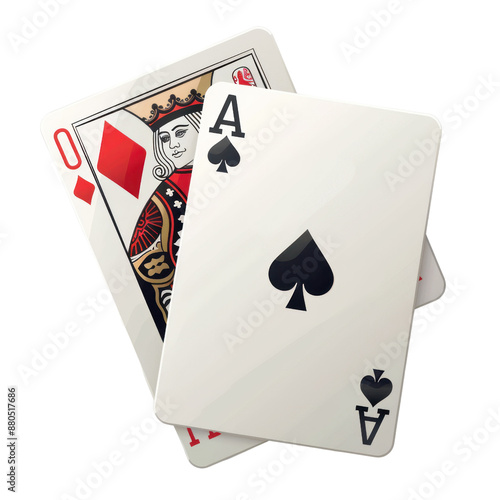 poker chips and cards isolated on transparent png