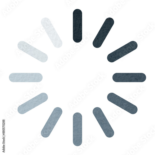 Blue loading icon png sticker, transparent background