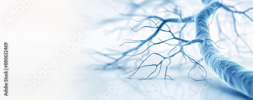 Digital X-ray of an angiogram showing arterial pathways, medical imaging, vascular diagnostics